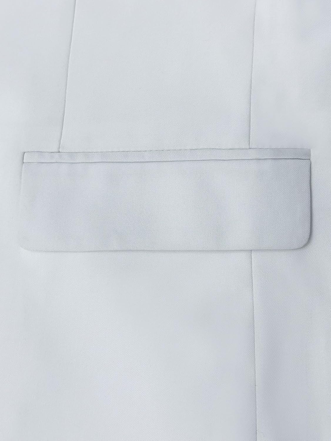 i·FineLong Men's Casual Blazer Slim Fit - Lightweight Wrinkle Free Business Casual Jacket for Men, Whiet