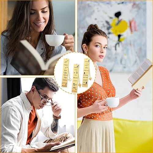 Miniatura 7 de Zonon 5 piezas de regalos de agradecimiento para profesores para Navidad, marcadores de agradecimiento con colgantes, Navidad, fin de año, regalos