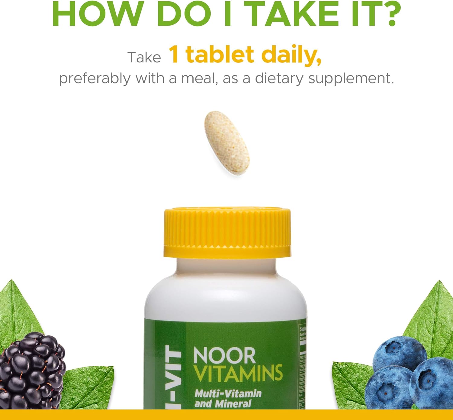 Buy Noor Vitamins Halal Vitamins, Daily Multivitamin, Halal Vitamin for
