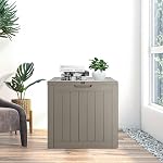 Outdoor Deck Box Container, 118L/31.2Gal | Lockable Lid, Side Handles