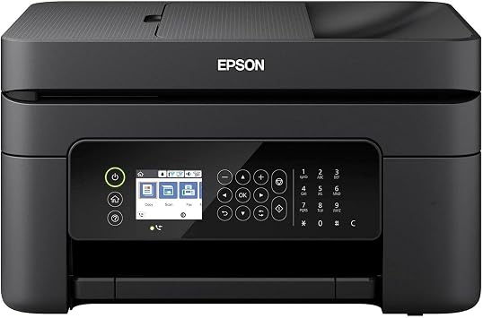 Epson Workforce WF-2850 All-in-One Wireless Color Inkjet Printer, Black - Print Scan Copy Fax - 10 ppm, 5760 x 1440 dpi, Auto 2-Sided Printing, 30-Sheet ADF, Voice-Activated, Vertluna Printer_Cable