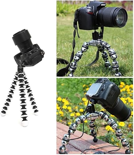 Miniatura 7 de SLOW DOLPHIN Adaptador de montaje para zapata caliente, cabeza de bola giratoria de 360 grados, cabeza de tornillo de trípode de 1/4 para cámaras,