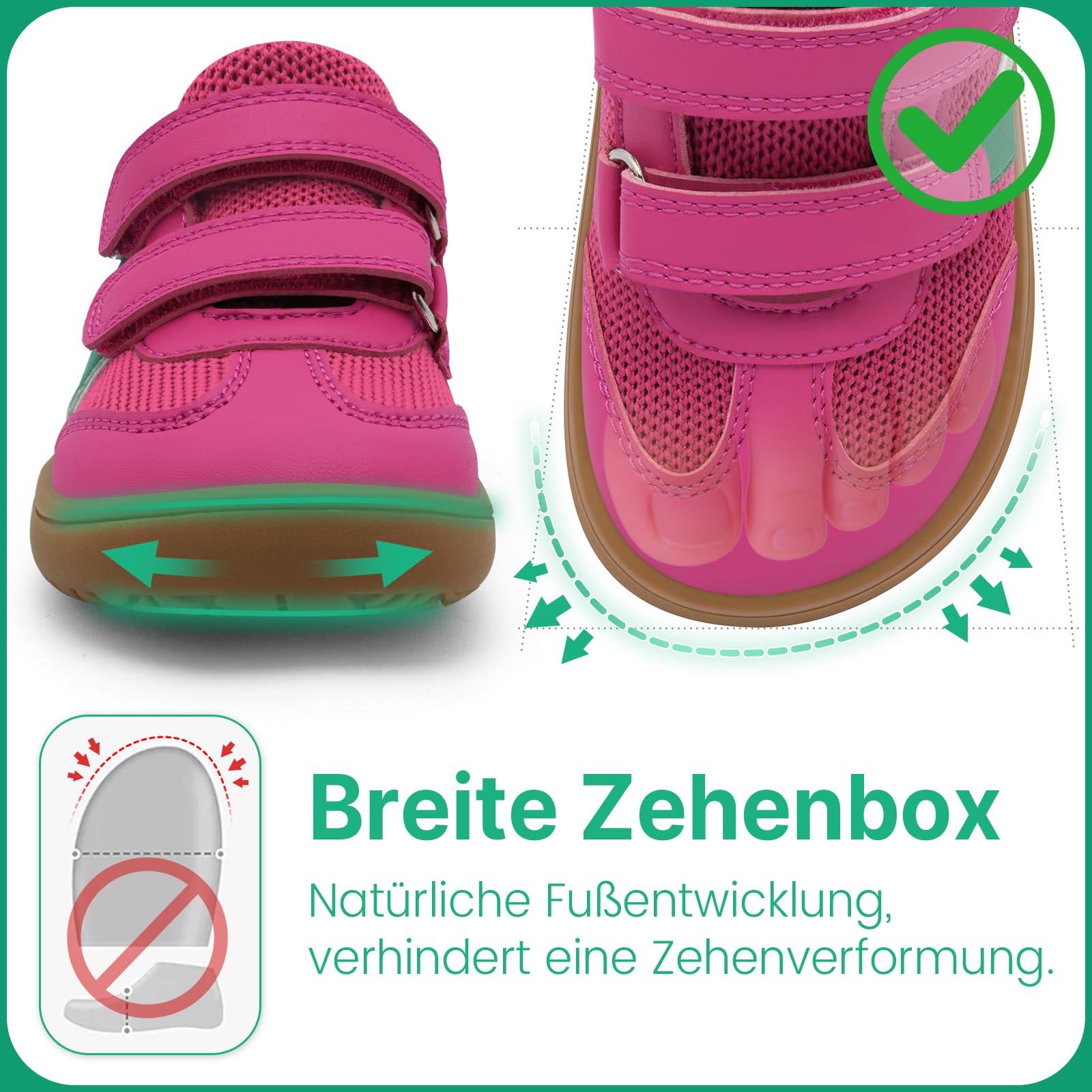 IceUnicorn Barfußschuhe Hausschuhe Kinder Breite Schuhe Kindergarten Jungen