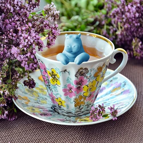 Miniatura 6 de 2 infusor de té de silicona, bonito juego de infusor de té para té de hojas sueltas, infusor de té reutilizable, es un regalo ideal para los amantes