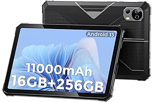 FOSSIBOT DT1 Android 13 Tablet: 10.4 Inch HD, 11000mAh Rugged Tablet with 48MP Camera