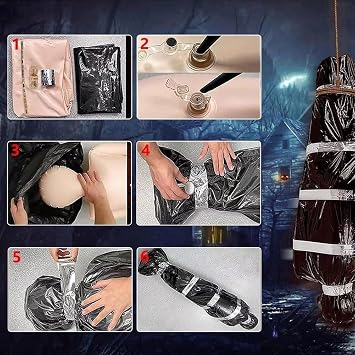 Full Size Inflatable Body Mannequin Diy Halloween Decorations Cosplay Props Inflatable Dummy for Halloween Yard Patio House Decor