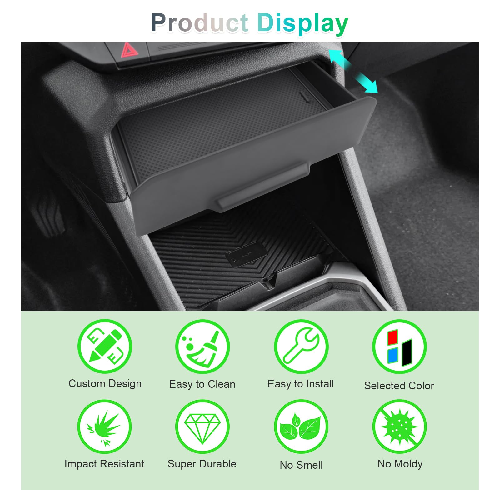 GAFAT Dacia Duster 3 2025 2026 2024/ Dacia Bigster Hybrid 155 Tiroir pour Console Centrale, Duster III Organiseur Boîte de Rangement Caché pour les Objets Personnels, Accessoires Dacia Duster 3 2025