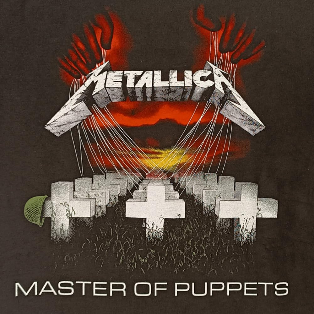 Metallica T-shirt Master of Puppets. T-shirt Rock officiel. Bande Heavy Metal. T-shirt unisexe adulte garçon.