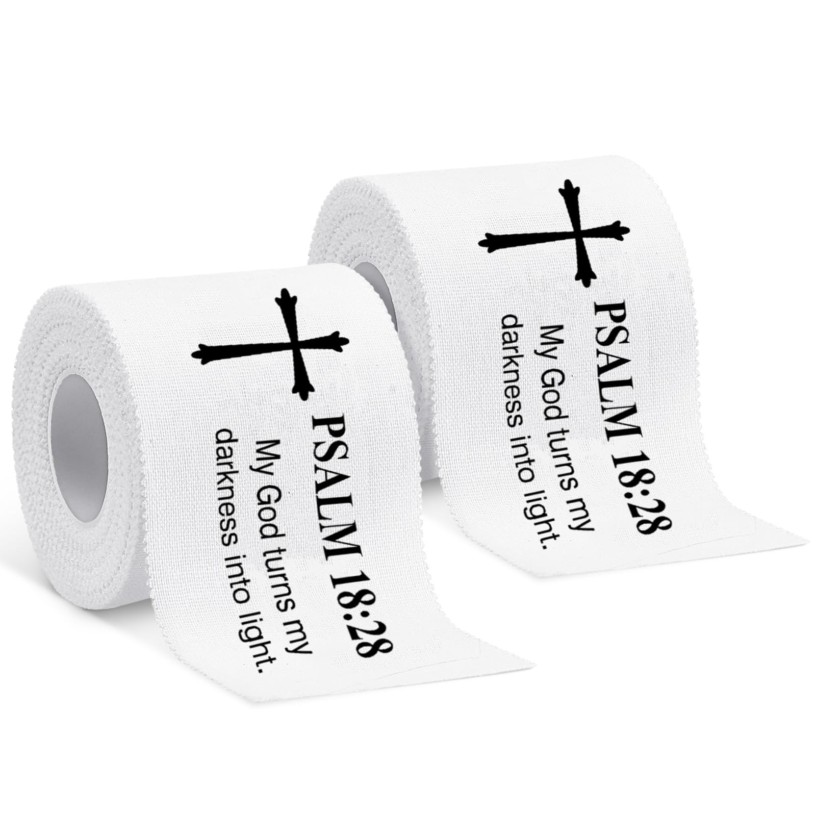 MiniInflat 2 Pcs Christian Cross Athletic Tape Sports Tape Christian Easter Gift 2in x 23ft Religion Jesus Wrist Wrap for Soccer Football Baseball