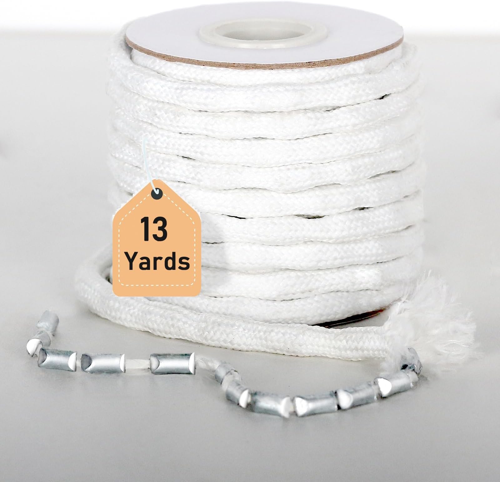 13Yard Shower Curtain Weights Tape, Drapery Weight Rope, Heavy Drapery Weights for Indoor Tulle Fabrics, Weighted Lead Rope Increase Curtain Weight, DIY Length Curtain Accessories