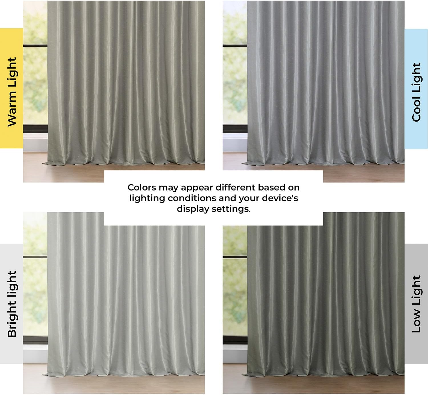 HPD Half Price Drapes Extra Wide Faux Silk Blackout Curtains 96 Inches Long for Bedroom & Living Room Vintage Textured Blackout Curtain (1 Panel), 100W x 96L, Sage Grey