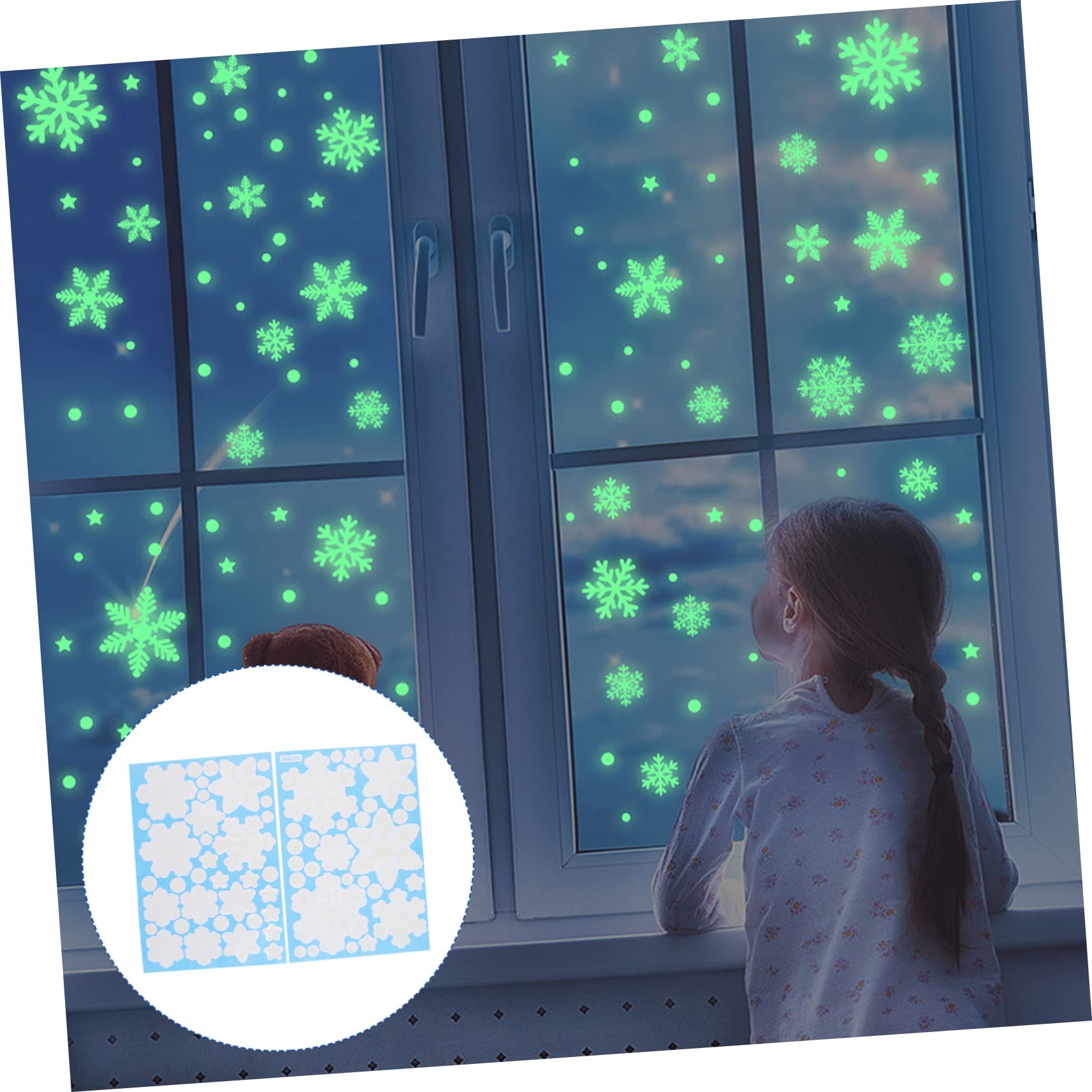 FRCOLOR 14blätter Weihnachtliche Schneeflocken Aufkleber Pvc Sticker Für Fenster Und Dekoration Weihnachtsdeko Für Zuhause Und Geschäfte