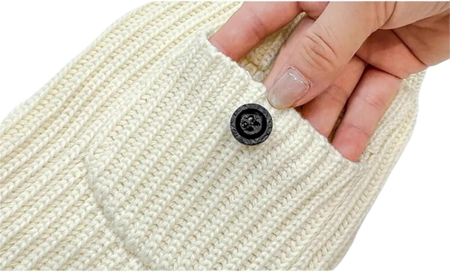 Womens Leg Warmers Winter Leg Warmers Cable Knit Boot Cuffs With Buttons Pocket Retro Mid Calf Thermal Socks​