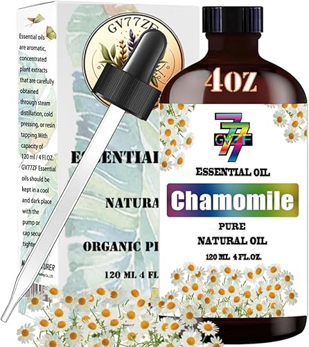 Aceite esencial de manzanilla, 4 onzas líquidas, aceite de manzanilla para difusor, humidificador, hogar, baño, spa, limpieza, yoga, vela de