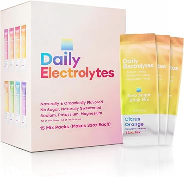 Jumbo Sticks Electrolytes Powder Packets 7 Flavors Sugar Free Hydration Packets Electrolyte Liquid Daily IV Drink Mix with Himalayan Pink Salt