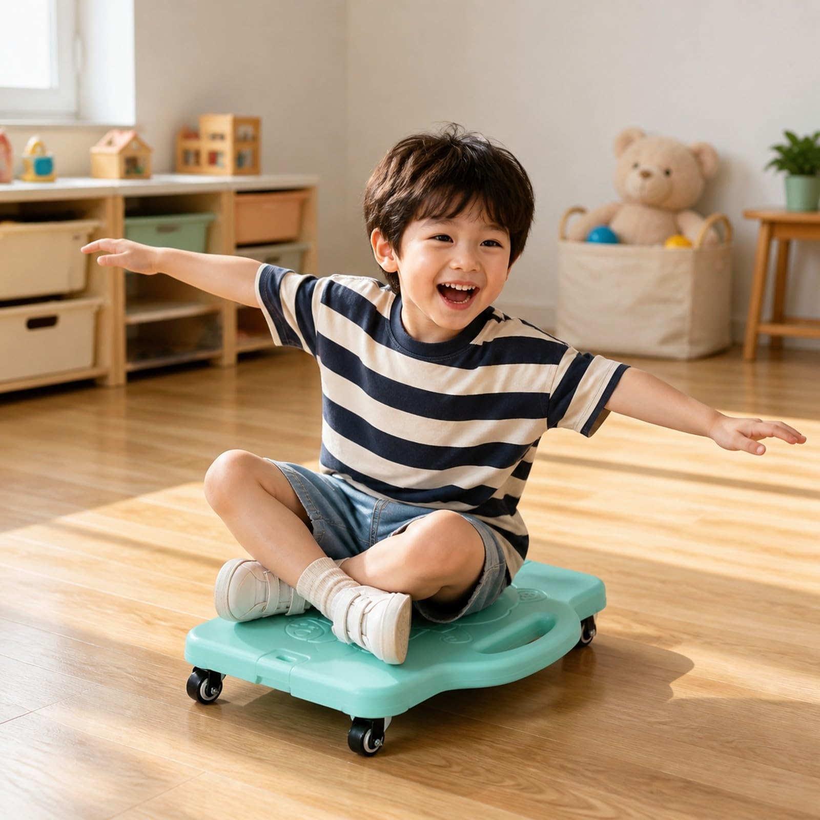 Balance-Rollbrett freundlich Rollbrett tragbar Balancebrett mit Rollen für Gleichgewichtstraining