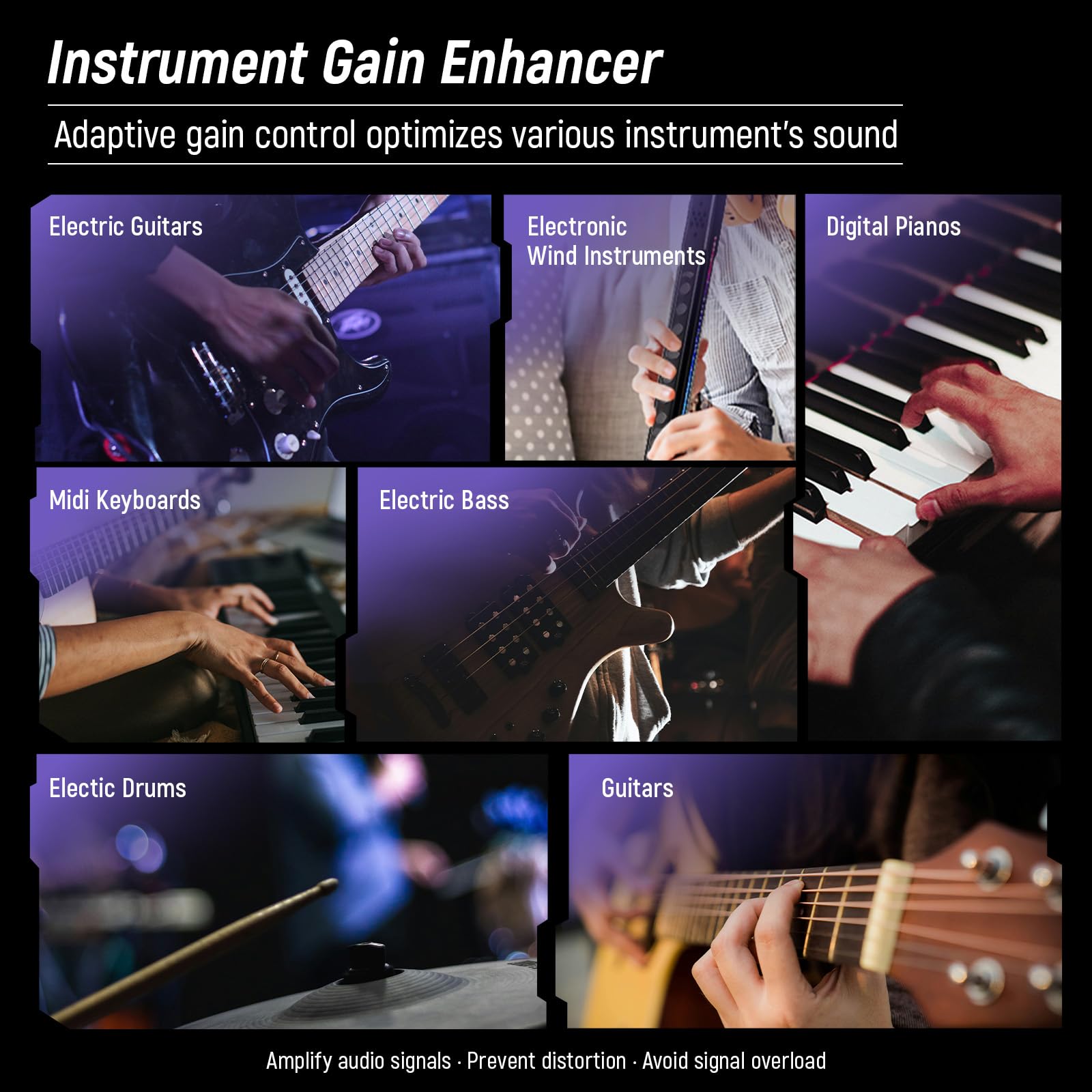 Synido Audio-Interface zum Aufnehmen von Musik mit Instrumenten-Verstärkungssteuerung, 24 Bit/96 kHz, tragbare HiFi-Audio-Schnittstelle, kommt mit USB-C, leichter Audioadapter für
