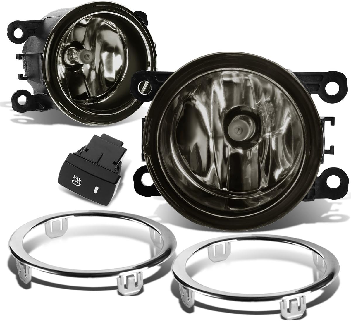 Auto Dynasty Fog Lights Assembly Compatible with 2012 2013 2014 2015 Honda Pilot Front Bumper Driving Fog Lamps w/Switch, Driver and Passenger Side, Amber Lens