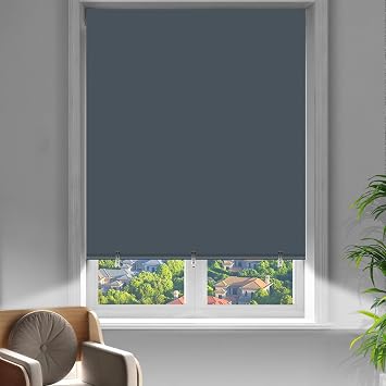 Hezbjiti 2Pack Blackout Roller Shades, No Drill Portable 36" W72" H Grey