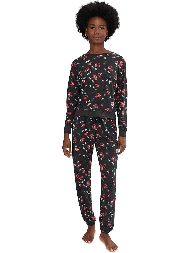 Black HONEYDEW Star Seeker Brushed Jersey Lounge Set