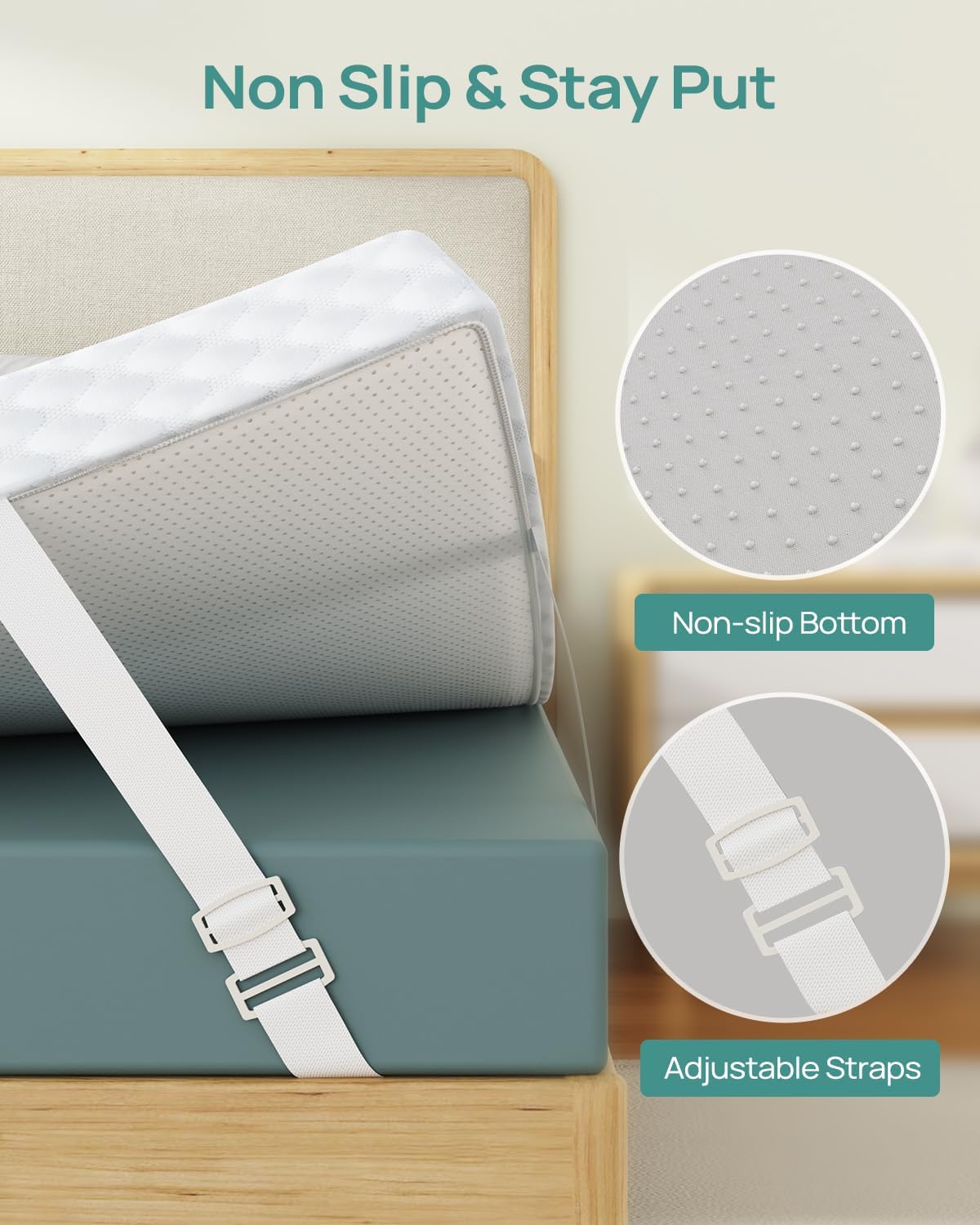 3 Inch Twin XL Gel Mattress Topper for College Dorm, Cooling Firm Bed Topper for Pressure Relief, Orthopedic Support Mattress Topper with Non-Slip Washable Cover, CertiPUR-US Dorm Bed