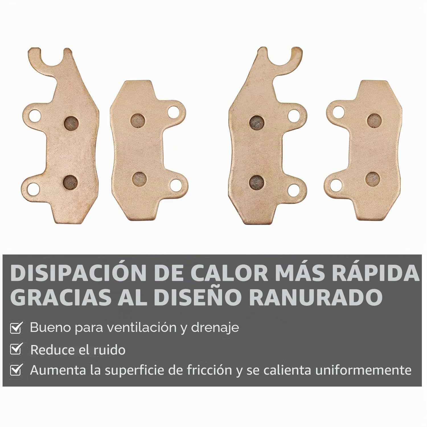 pastillas de freno sinterizadas delanteras y traseras para Yamaha Raptor 700 YFM700 2006-2012