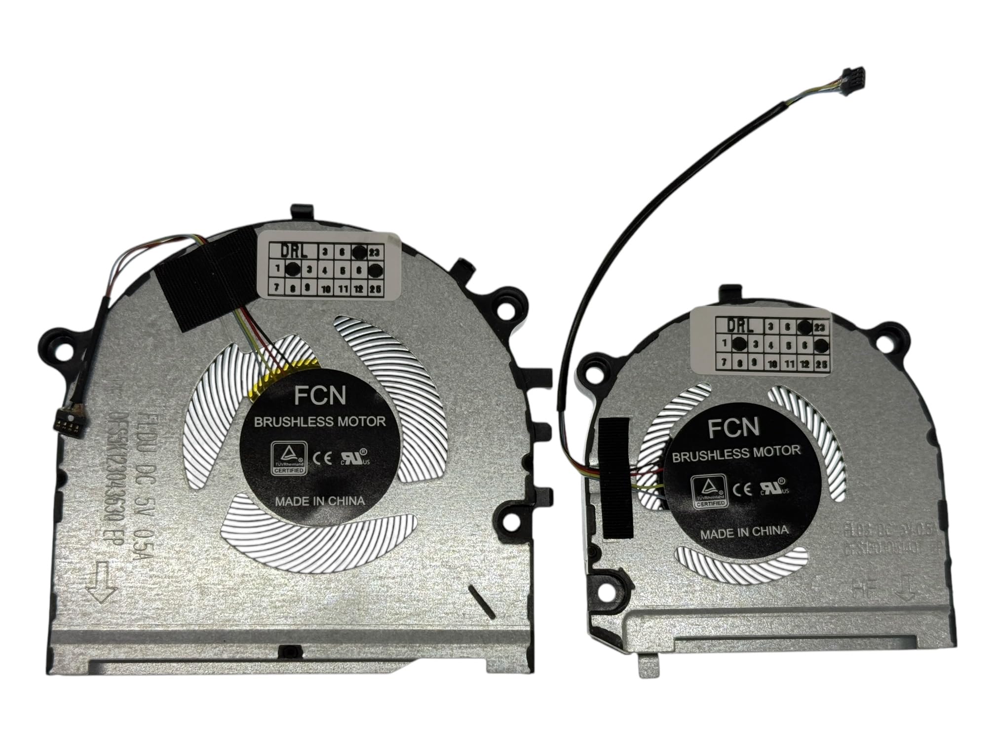 SET Ventola di Raffreddamento CPU + GPU compatibile per Lenovo ThinkBook 13S-IML Type 20RR, 13S-IWL Type 20R9, Plus type 20TG PN: DFS5K123043630, DFS150305140T, BL0110401348, BL011040135