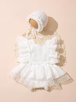 Ylsteed Newborn Girl Photoshoot Outfits Lace Newborn Photography Outfits Girl Photo Props for Newborn Girl Elastic Romper with Headband Baby Elegant Gorgeous Photography Outfit