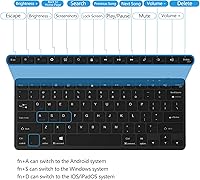 Vista 4 de TaIYanG Teclado Bluetooth para iPad Teclado inalámbrico compatible con iPad 10ª/10.2 (9ª/8ª/7ª generación), Air 5ª/4ª, Pro 11/12.9, 9.7, Mini y Negro