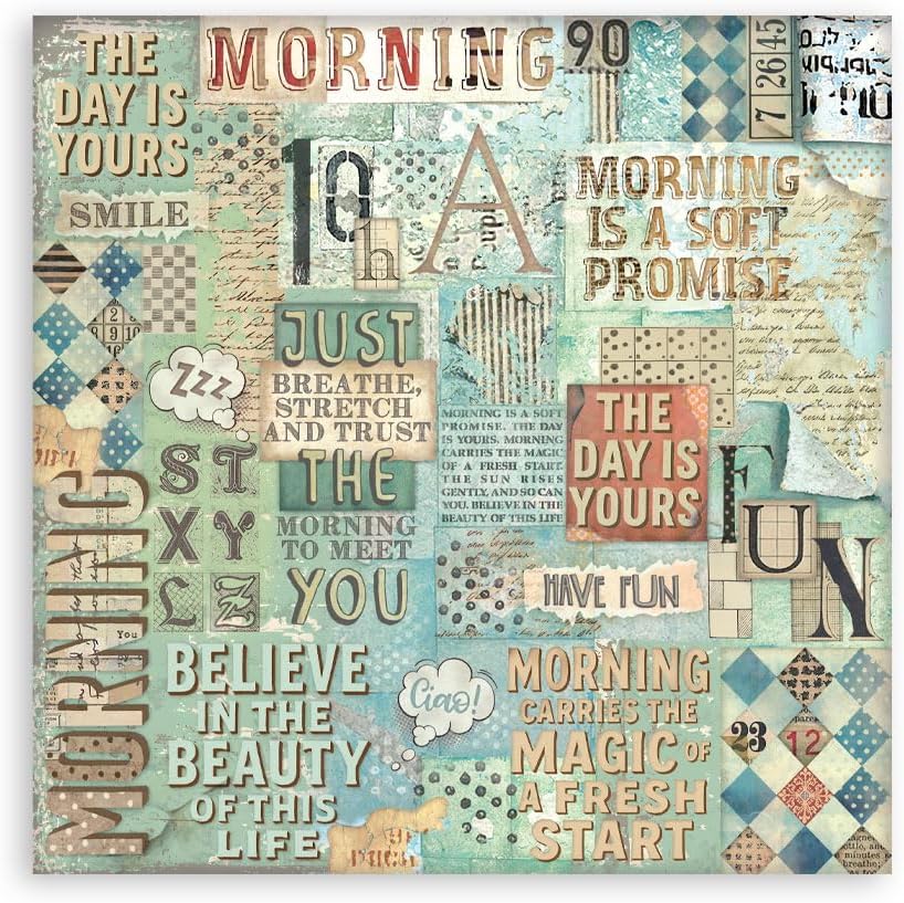 Stamperia - Scrapbook Paper Pad for Scrapbooking, Albums, Card Making, Bullet Journalling and More, Acid Free, Single Face, Perfect for Hobbies, Crafts, and Gifting (Furry Friends) (20.3 x 20.3 cm)