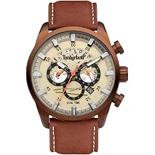 Timberland Henniker III TDWGF2100604 Men's Watch Leather Brown 46 mm Multifunction Watch Water Resistance 5 Bar