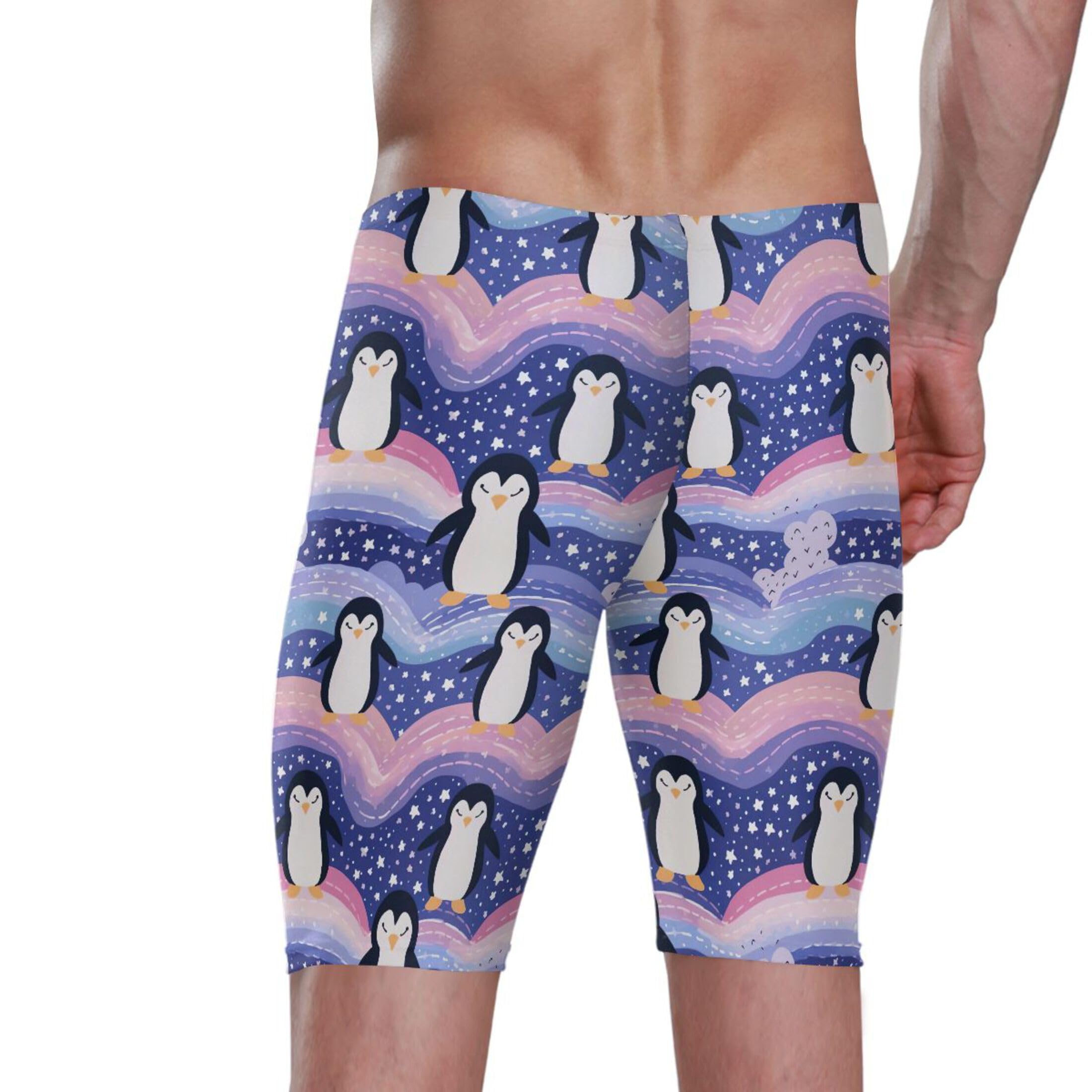 Penguin Animal Cute Men's Swim Jammers Swimsuit M B0402420