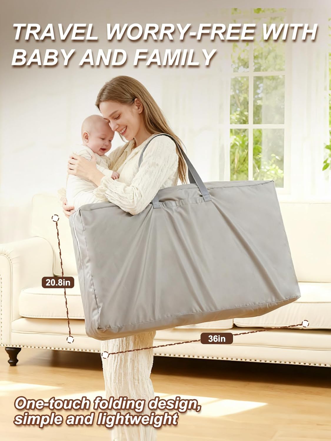 Bassinet Bedside Sleeper, Adjustable Height Baby Bassinet with Wheels, Comfy Mattress, Breathable Mesh Bedside Bassinet for Infant Newborn, Light-Grey | bassinet is safer, bassinet easy move, with soft mattress, with crib sheet, with a storage bag, easy to install