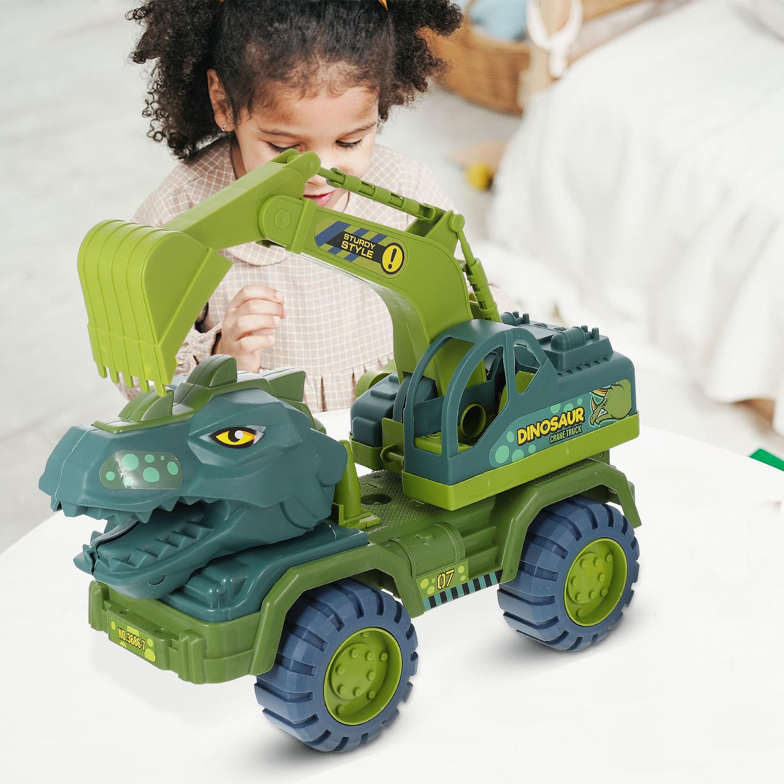GALPADA Giocattolo Inerziale Dinosauro Grande per Ragazzo Ragazza Dai 3 Anni, Camion a Forma di Tirannosauro Resistente e Facile da Usare, Regalo Divertente per Feste a Tema Dinosauri