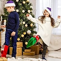 Vista 4 de Sombrero de Papá Noel de felpa multicolor para decoración de pelo de Navidad, unisex, sombrero de tela de terciopelo, disfraz de festival, cosplay