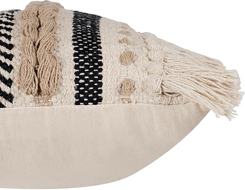 Miniatura 6 de REDEARTH Fundas de cojín decorativas con textura bohemia  Juego de 2 fundas decorativas de granja tejidas lumbares para sofá, cama, silla, comedor,