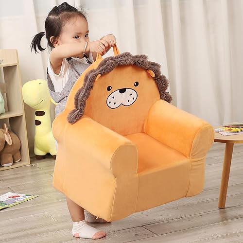 Miniatura 16 de Cuddly - Primera silla para niños pequeños, silla de personaje premium, oso marrón, 18 meses hasta 3 años Marrón,Verde,Naranja
