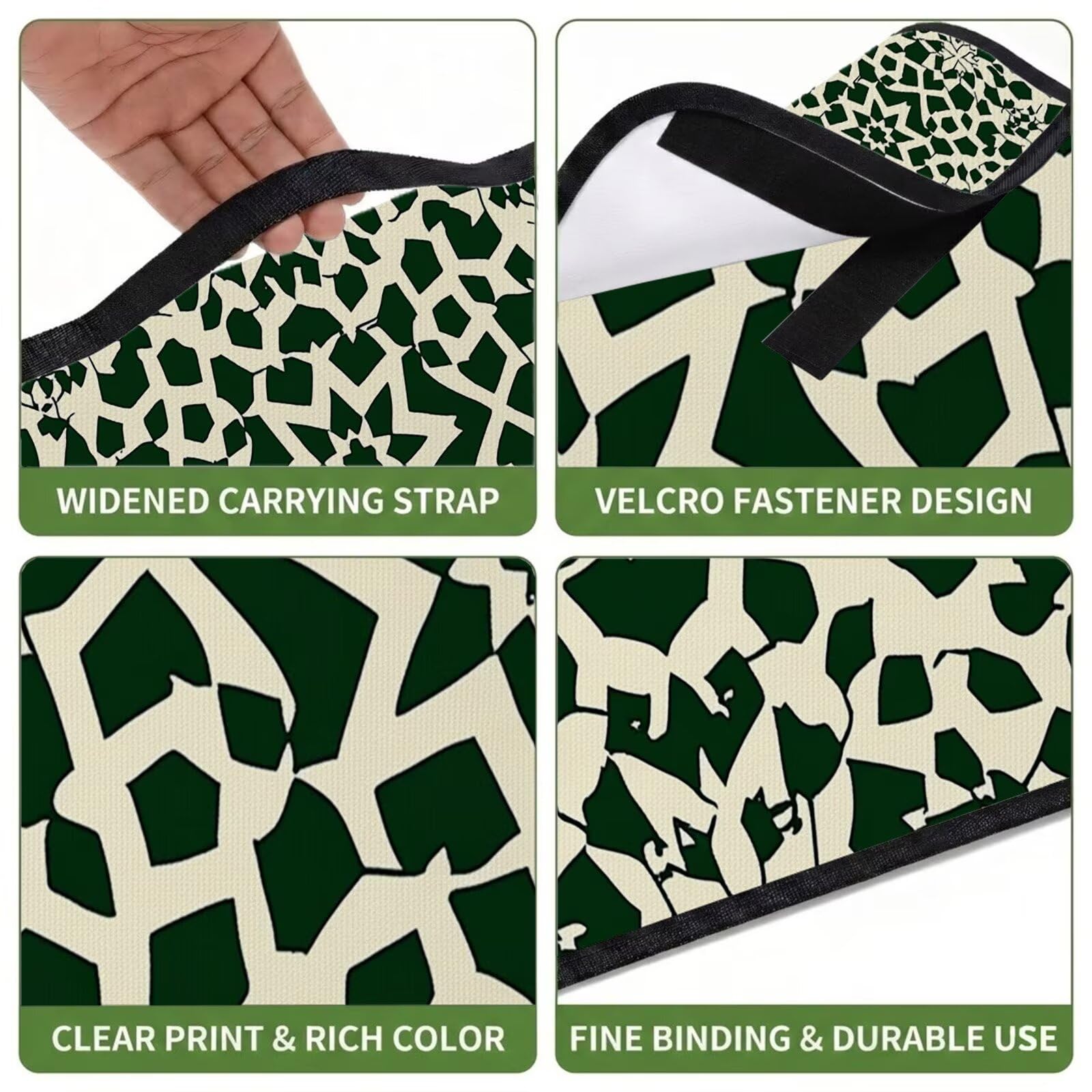 Coperta de Picnic 150x200 cm, Verde Manta Picnic Impermeable Anti-Sabbia Manta de Playa Pieghevole, Outdoor Picnic Blanket per Spiaggia, Camping, Giardino, Trekking - Datura (1) FZ-132