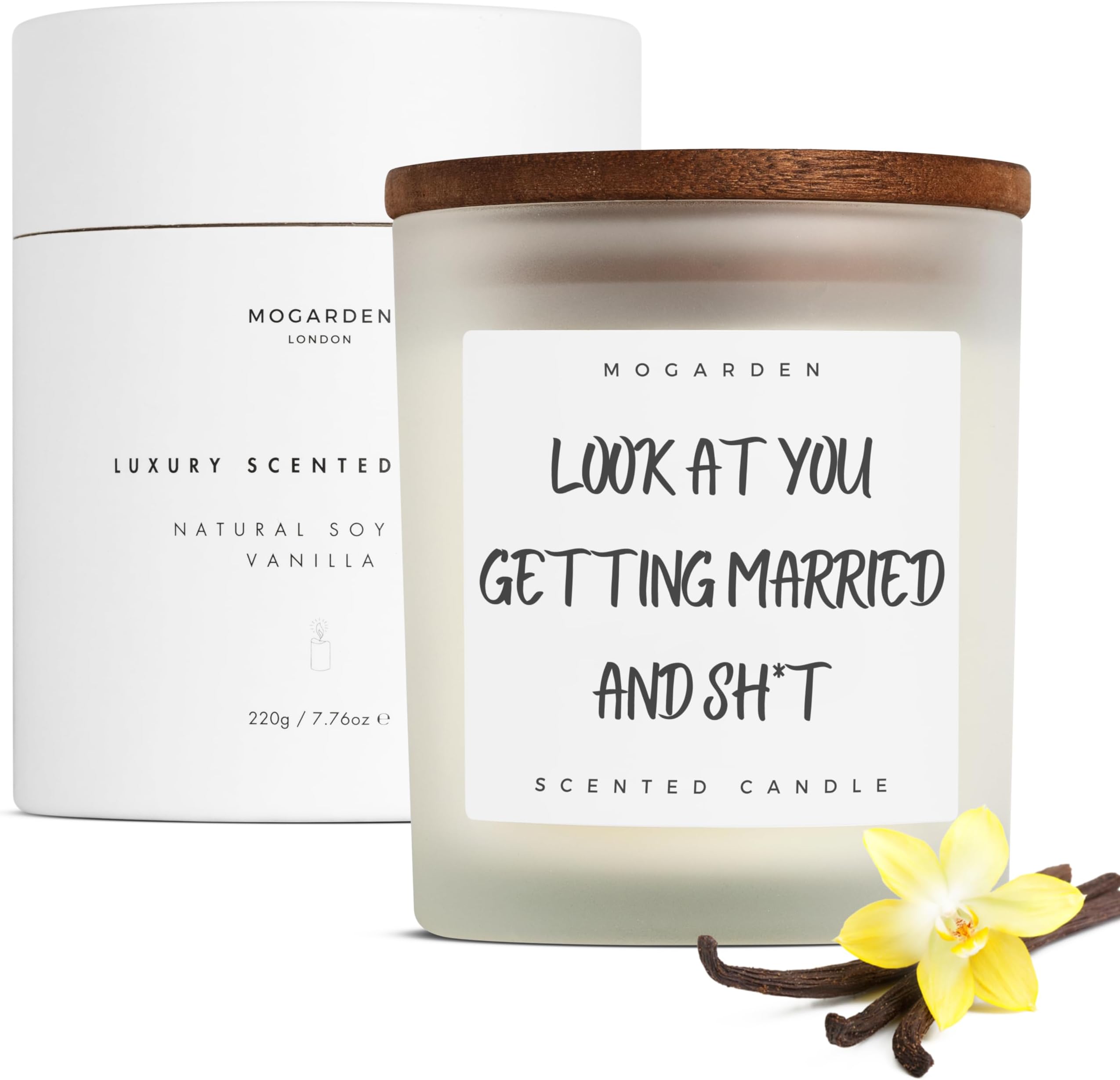 Engagement Gifts for Couples, Wedding Gifts for Bride and Groom, Engagement Candle Gift, Luxury Vanilla Candle 220g