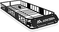 ARKSEN 64x23x6 Skinny Roof Rack Basket - 150LB Heavy Duty Weatherproof Cargo Carrier for SUV, Truck, Car Camping Gear