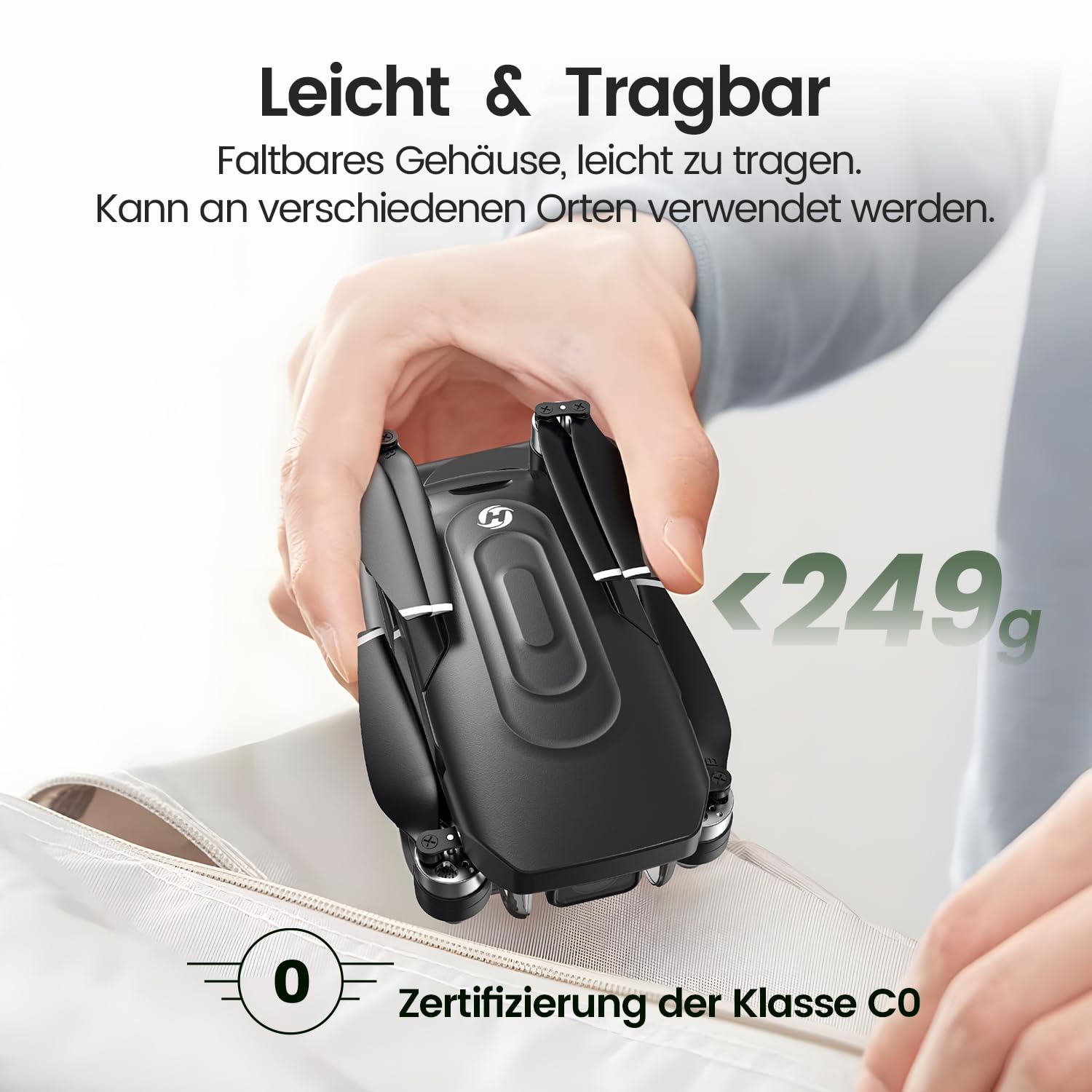 Holy Stone HS175G GPS Drohne mit 4K EIS Kamera für Erwachsene & Anfänger | 60 Min Flugzeit, Follow Me, Bürstenloser Motor, Kreisflug, unter 249g C0