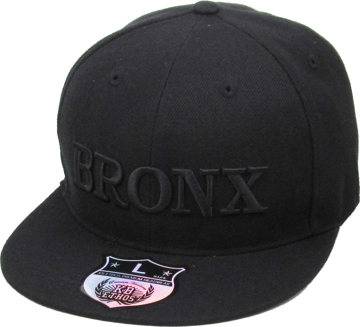 KBETHOSKB-246BX BLK/BLK M Bronx New York Fitted Baseball Cap Hat