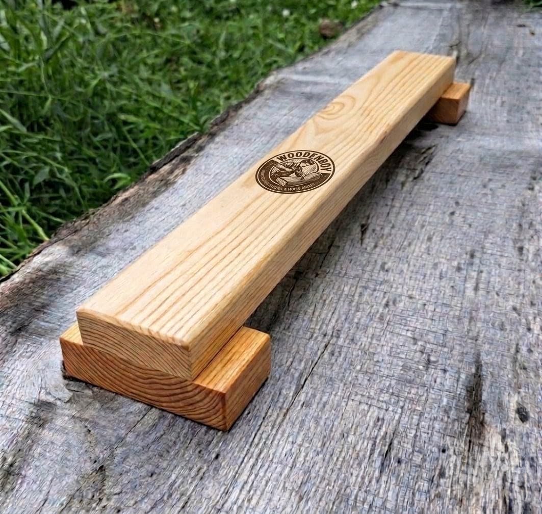 Shena Wooden Push-Up Board, Indian Mahogany, Stable Traditional Design, Upper Body Strength-image-5