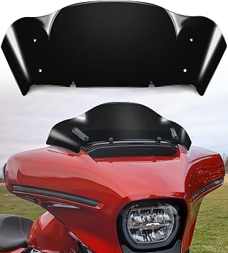 8" Wave Windshield Windscreen Compatible with Harley Davidson CVO Street Glide FLHXSE 2023-later, Street Glide FLHX 2024-later, FLXHU 2025-later Black