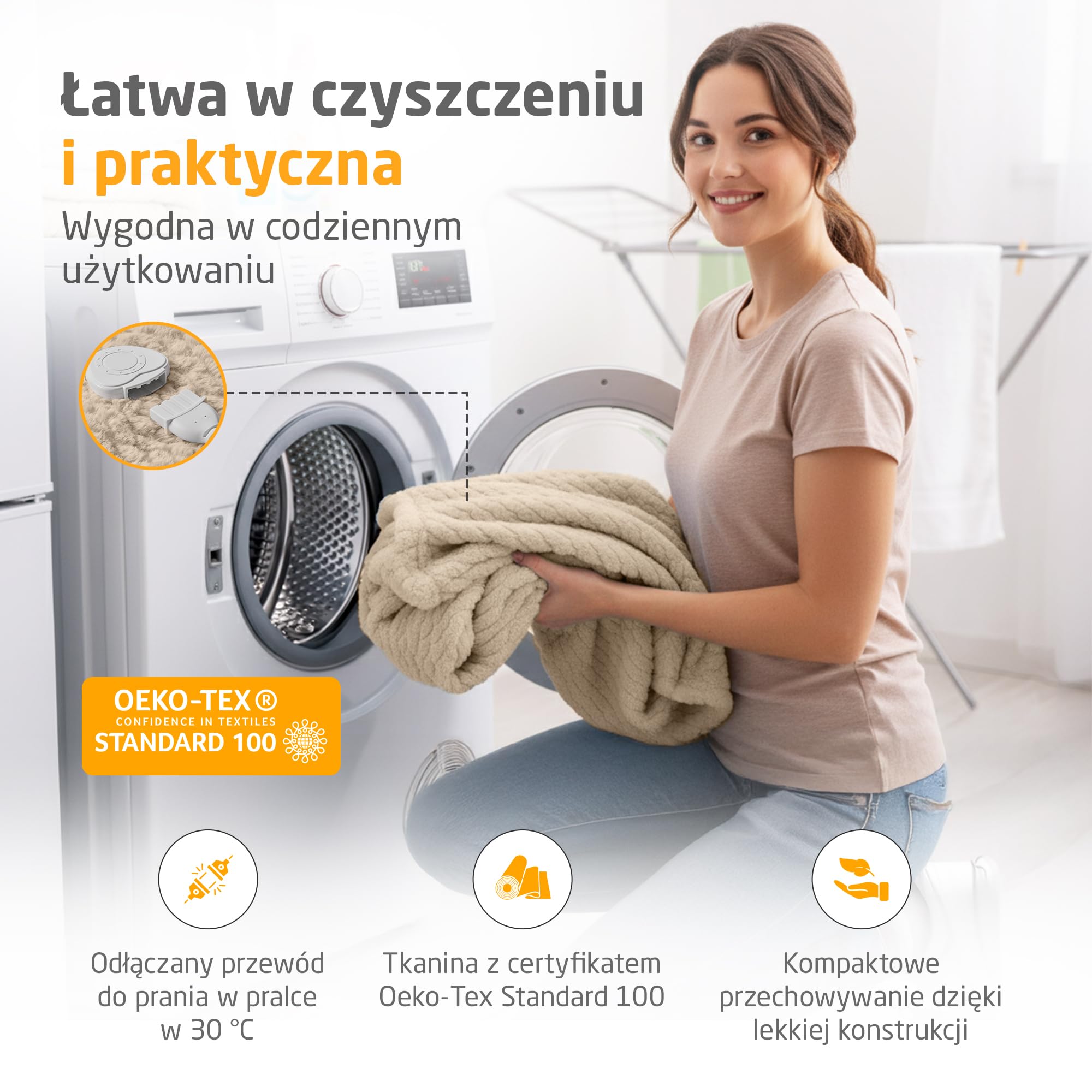 medisana HB 419 elektryczny koc grzewczy, przytulny, koc termiczny | z 9 stopniami temperatury, z automatycznym wyłączaniem i zabezpieczeniem przed przegrzaniem, kolor cloud cream beige
