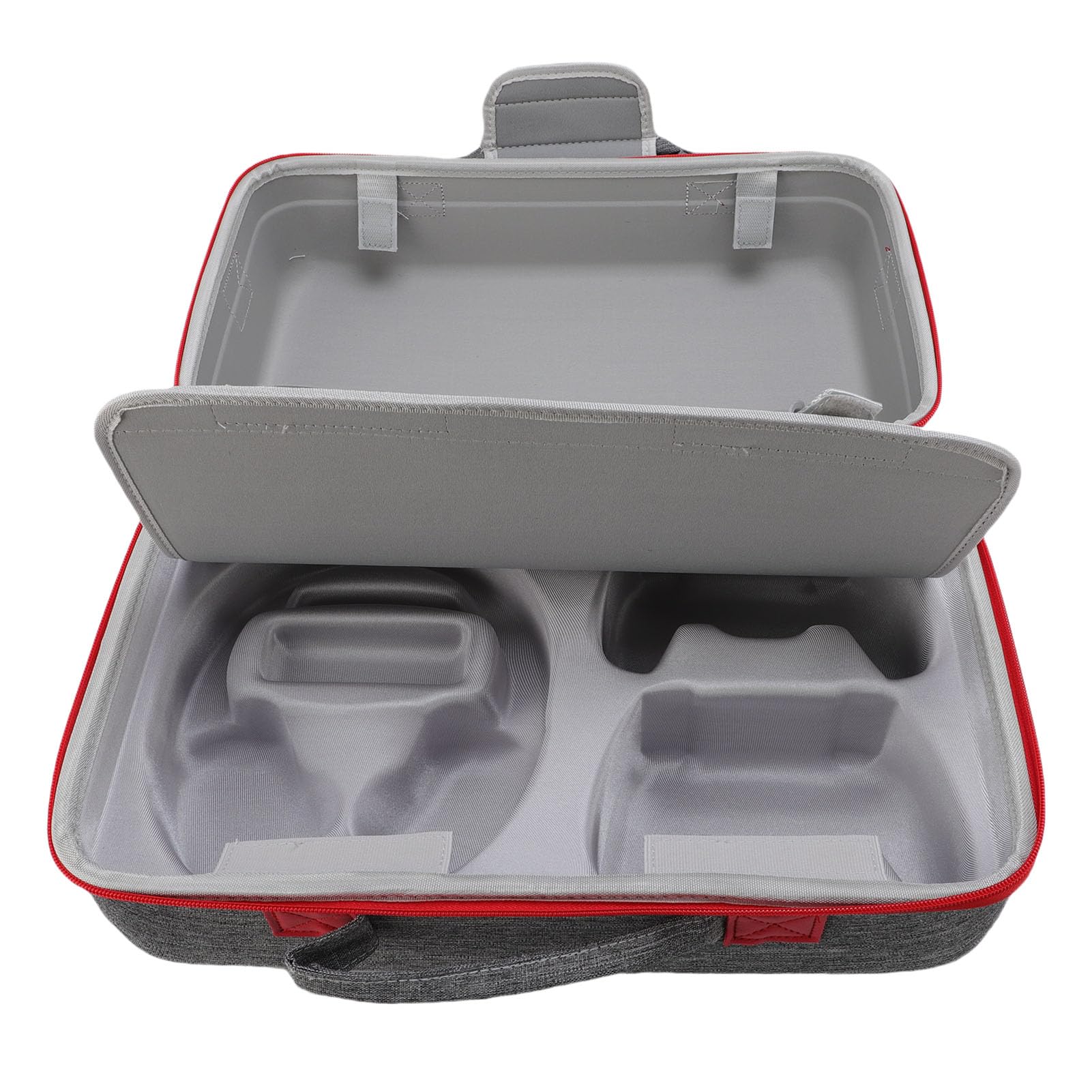 CFTGIW Konsola Gier Twarda Skorupa Przenoszenie Przenośna Torba do Przechowywania Podróży Trzyma Sterownik Konsoli Pionowe Kable Słuchawek Bazowy Akcesoria Szary Hardshell Torb (GREY)