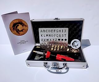 TRUArt Wood and Leather Pyrography Pen Set - Best Woodburning and Leather Crafts Burner Tool Kit - 35 Different Tips - Dual Power Mode - 30W and 15W, Gourd (Aluminum Case)