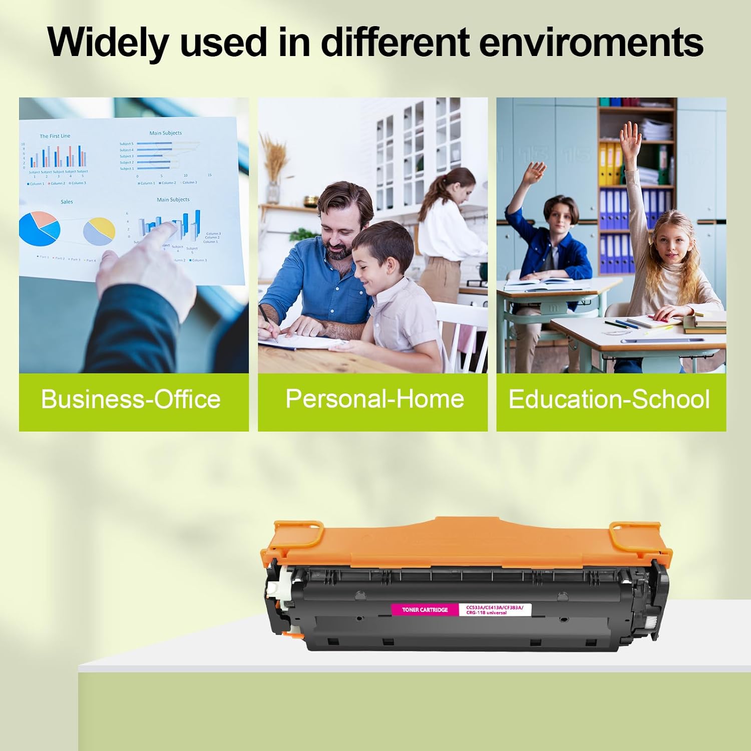 greencycle 305A Magenta Compatible Toner Cartridge Replacement for HP 305A CE413A Toner Works on Laser Jet Pro 400 Color M451nw M451dw M451dn MFP M475dn M475dw M375nw Printer - 1 Pack CE413A, Magenta