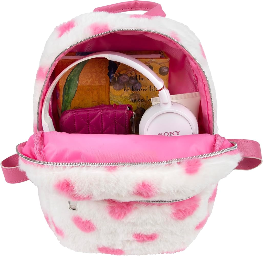 Jessica Simpson Faux Fur Backpack NWOT Amazon.com: Jessica Simpson Mini Plush Backpack for Women  main image 3