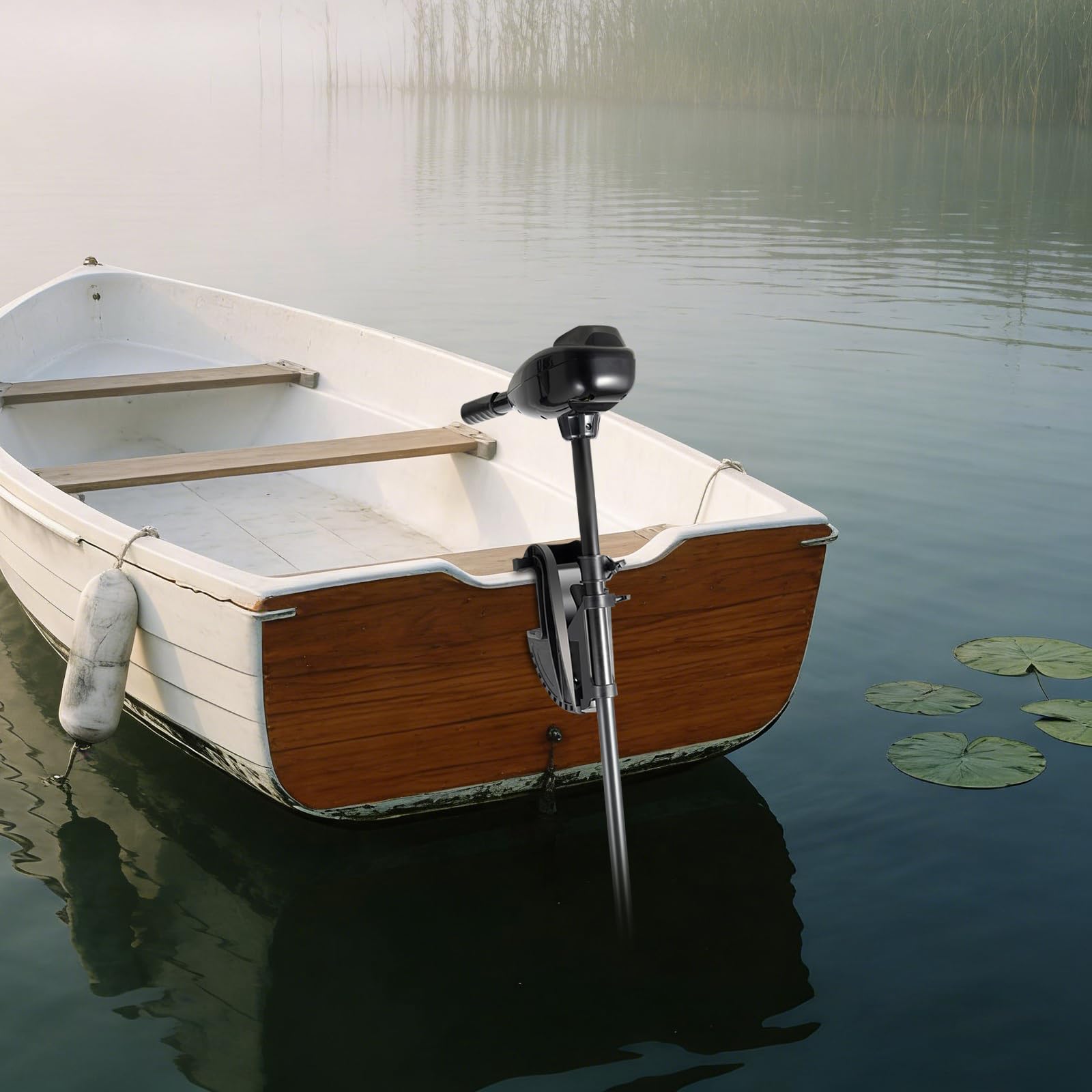 Elektrischer Außenborder 80 lbs, 12 V 626W Elektrischer Bootsmotor | 1900 U/min Elektrischer Bootsmotor für Kleine Fischerboote und Segelboote, Außenbordmotoren 5 Vorwärtsgänge + 3 Rückwärtsgäng